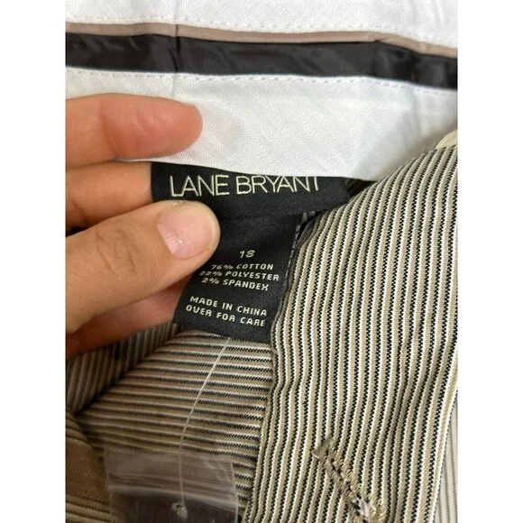 Lane Bryant Women's Plus 18 Pinstripe Bootcut Dress Pants NWT READ - Picture 11 of 15